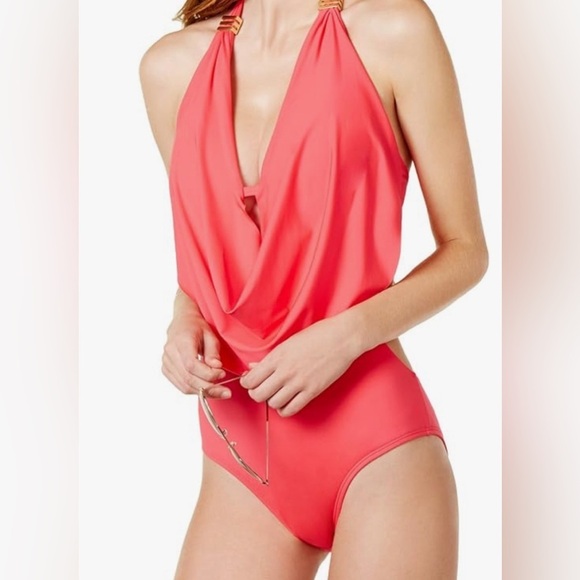XS Bar III Women's Draped Monokini One Piece Swimsuit. A188 - Picture 4 of 5
